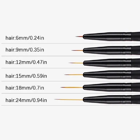 Cọ râu cọ nét dài siêu mảnh kẻ vẽ nail chuyên dụng đủ size cần thiết