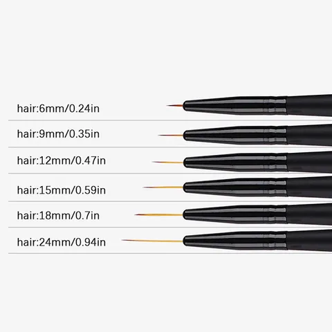 Cọ râu cọ nét dài siêu mảnh kẻ vẽ nail chuyên dụng đủ size cần thiết
