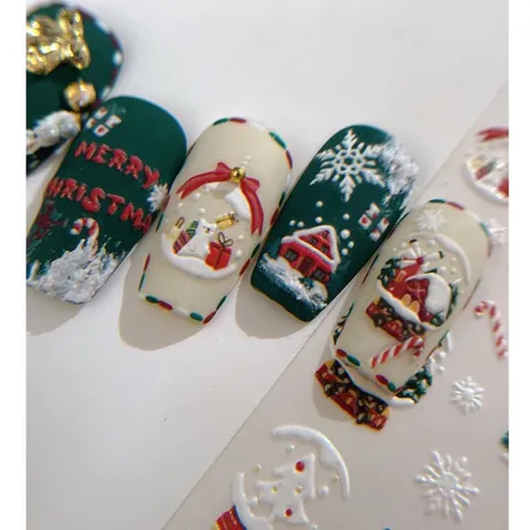 Sticker Giáng Sinh Noen mẫu mới nhất trang trí móng siêu HOT