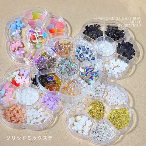 Cham đá khối khay hoa tròn mix đủ mẫu hot nhất gắn vô số mẫu nail đẹp