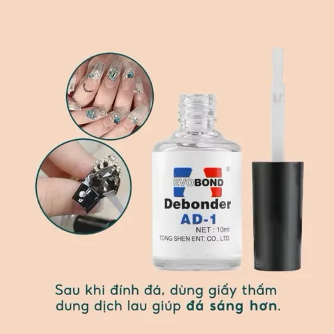 ( Giá sỉ ) Combo 10 chai AD sáng đá , tháo móng úp đa năng Chính Hãng chuyên dụng ngành Nail chai 10ml