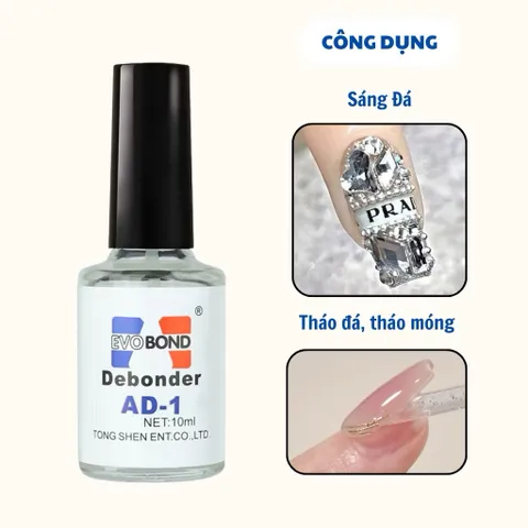 ( Giá sỉ ) Combo 10 chai AD sáng đá , tháo móng úp đa năng Chính Hãng chuyên dụng ngành Nail chai 10ml