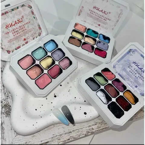 Khay gel dặm Ombre Nail 9 màu - Gel vẽ móng đa năng mẫu mới nhất Siêu HOT