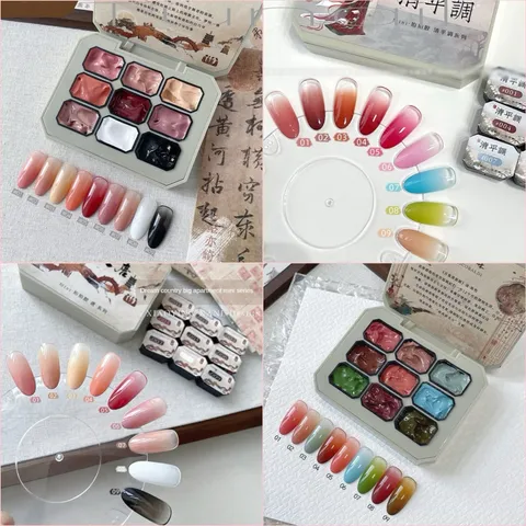 Khay gel dặm Ombre Nail 9 màu - Gel vẽ móng đa năng mẫu mới nhất Siêu HOT