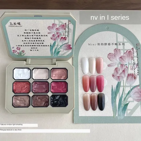 Khay gel dặm Ombre Nail 9 màu - Gel vẽ móng đa năng mẫu mới nhất Siêu HOT