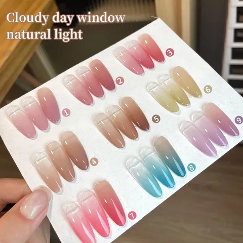 Khay gel dặm Ombre Nail 9 màu - Gel vẽ móng đa năng mẫu mới nhất Siêu HOT