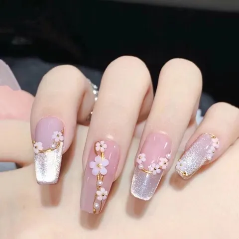 Cham hoa nhí sứ mix bi gắn móng tạo vô số mẫu nail xinh siêu HOT