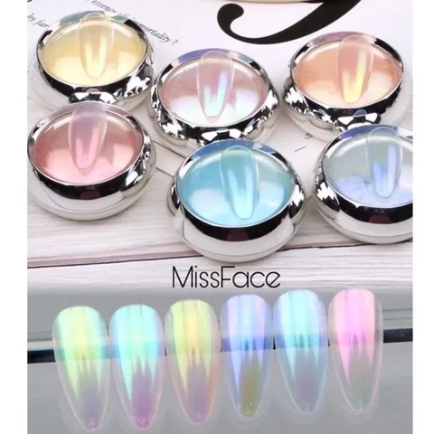 Set 6 hũ tráng gương ánh trai design nail tráng gương siêu HOT