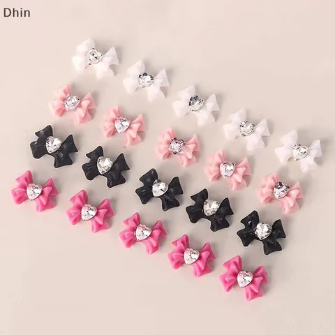 Set cham nơ nhuỵ đá đính móng mẫu mới siêu đẹp