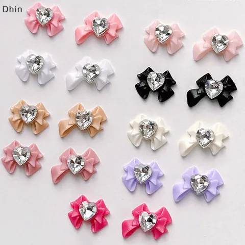 Set cham nơ nhuỵ đá đính móng mẫu mới siêu đẹp