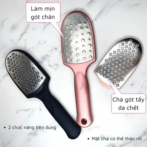 Cây chà gót chân 2 mặt chất liệu inox không gỉ cao cấp loại bỏ tế bào chết chuyên dụng ngành nail Spa