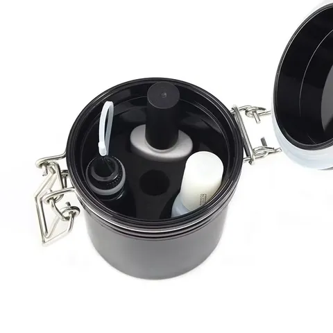 Hũ gạo bảo quản keo nối mi, hũ đựng keo mi , mực phun xăm 3 ngăn giúp bảo quản keo mi lâu khô (Loại 1)