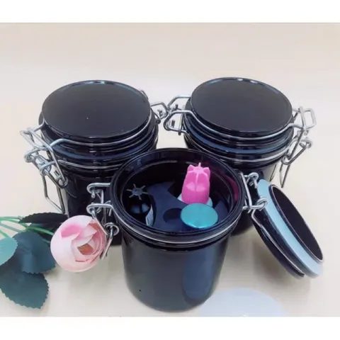 Hũ gạo bảo quản keo nối mi, hũ đựng keo mi , mực phun xăm 3 ngăn giúp bảo quản keo mi lâu khô (Loại 1)