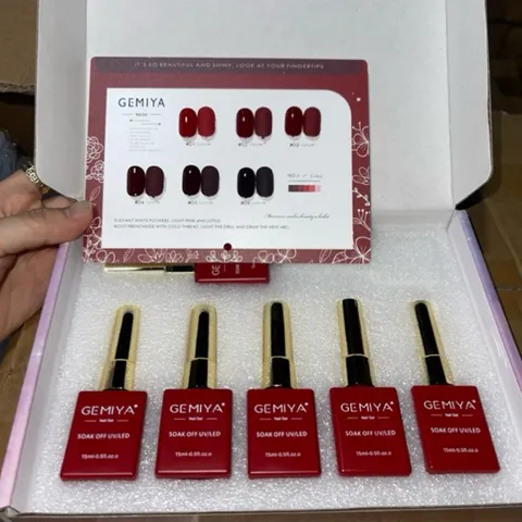Set sơn gel Milan đỏ 6 màu cơ bản chất siêu đặc đẹp tặng bảng màu full chai 15ml CHÍNH HÃNG