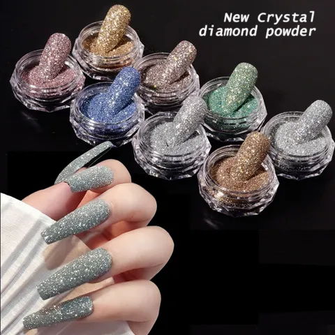 Set 8 hũ nhũ rắc móng flash siêu sáng đẹp trang trí móng siêu Hot