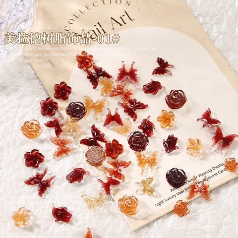 Set 30 cham phụ kiện đính móng nailbox hình socola bánh kẹo siêu xinh