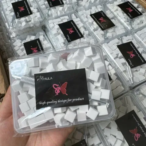 Hộp 100 bông mút dặm ombre nail tặng kèm bút gắp siêu HOT