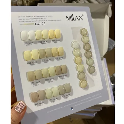 Set sơn gel Trắng Milan 12 màu đủ tông HOT nhất ( Tặng kèm bảng màu xịn )