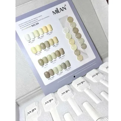Set sơn gel Trắng Milan 12 màu đủ tông HOT nhất ( Tặng kèm bảng màu xịn )
