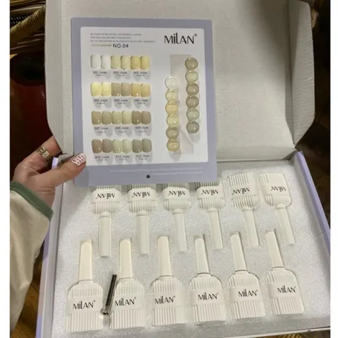 Set sơn gel Trắng Milan 12 màu đủ tông HOT nhất ( Tặng kèm bảng màu xịn )