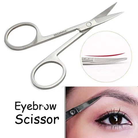 Kéo cắt tỉa lông mày, lông mi đầu nhọn đa năng chất liệu thép không gỉ siêu bén bền (Loại 1)