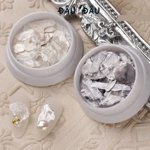 Xà cừ tuyết siêu mỏng set 6 hũ cao cấp design nail vân đá xà cừ không cần đắp gel siêu HOT