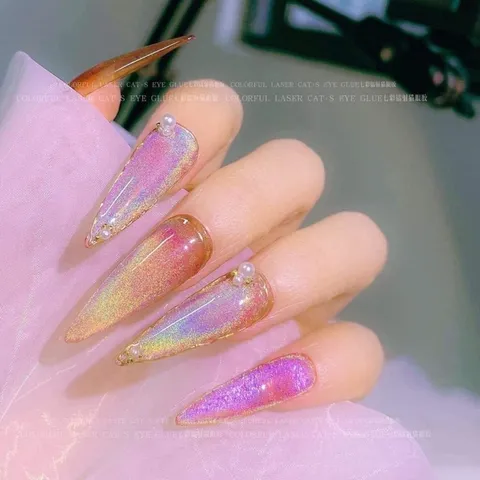 Sơn Top mắt mèo cầu vồng kim cương Huaxi sơn trên mọi nền màu ra nhiều hiệu ứng galaxy siêu sáng đẹp (HOT)