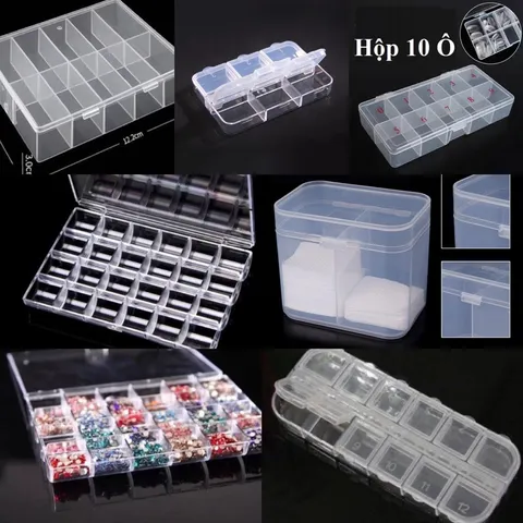 Hộp nhựa đựng móng giả 10 ngăn chuyên dụng
