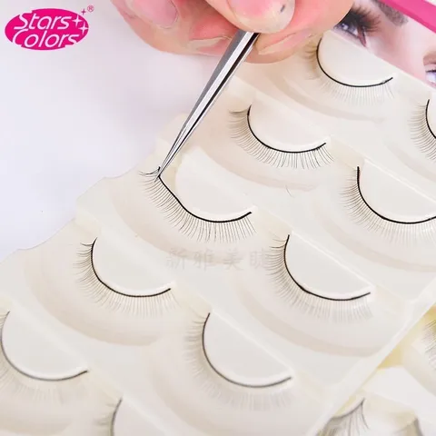 Mi giả dán canh tập nối chuyên dụng loại 1 mềm đẹp khay 5 cặp mi tập nối