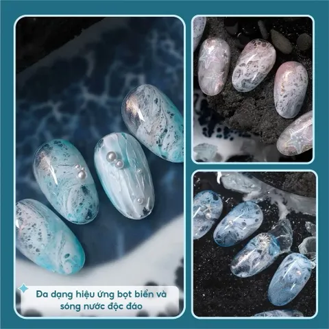 [ HOT ] Gel loang bọt biển - Gel loang tạo mẫu Nail bọt biển siêu HOT CHÍNH HÃNG ( Xem kĩ clip hướng dẫn trước đặt )