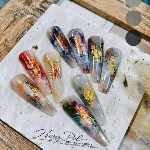 Set 6 hũ giấy nhún nail cao cấp trang trí móng tạo vô số mẫu nail đẹp