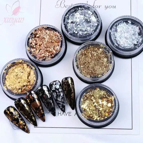 Set 6 hũ giấy nhún nail cao cấp trang trí móng tạo vô số mẫu nail đẹp