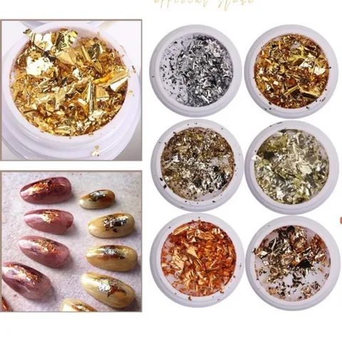 Set 6 hũ giấy nhún nail cao cấp trang trí móng tạo vô số mẫu nail đẹp