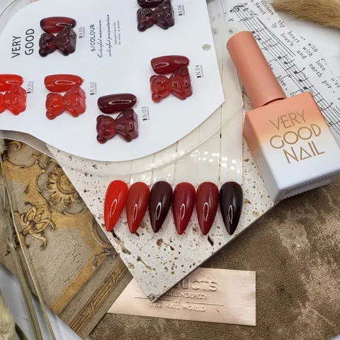 Set sơn đỏ Milan 6 màu cơ bản chất siêu đặc đẹp chai 15ml ( Tặng kèm bảng màu )