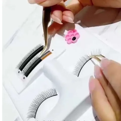 Khay nhựa mặt nạ nhựa tập nối mi chuyên dụng tiện lợi siêu gọn nhẹ dễ thao tác nối mi