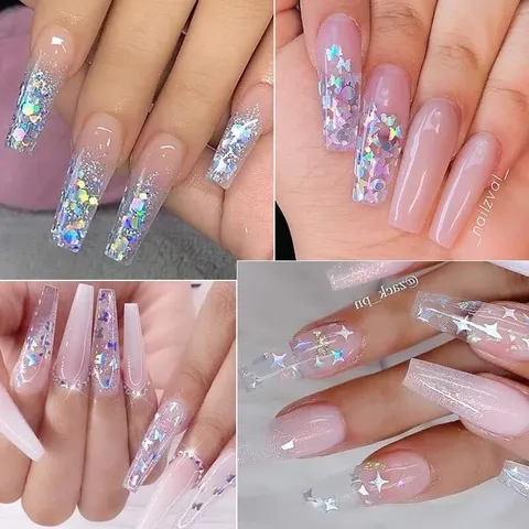Giấy xà cừ khổng tước trang trí ẩn gel design móng siêu đẹp