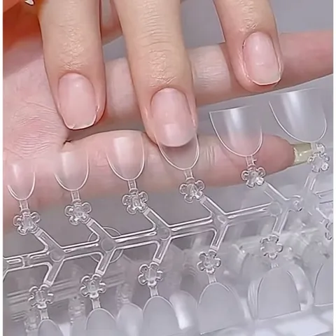 Móng típ nối Vuông Thang ngắn - Tròn ngắn dạng vỉ hộp 240 móng siêu mỏng dẻo chuẩn phom Loại 1