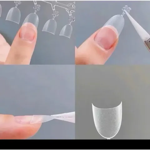 Móng típ nối Vuông Thang ngắn - Tròn ngắn dạng vỉ hộp 240 móng siêu mỏng dẻo chuẩn phom Loại 1