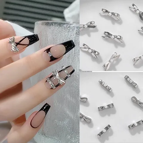 Set charm phụ kiện nơ nhỏ xinh đính móng mẫu mới phong cách sang chảnh cực đẹp mẫu HOT