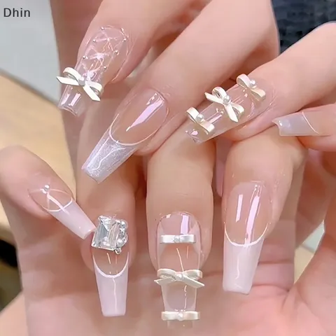 Set charm phụ kiện nơ nhỏ xinh đính móng mẫu mới phong cách sang chảnh cực đẹp mẫu HOT