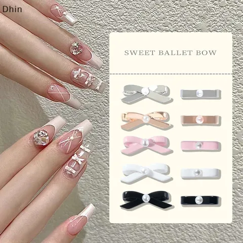 Set charm phụ kiện nơ nhỏ xinh đính móng mẫu mới phong cách sang chảnh cực đẹp mẫu HOT