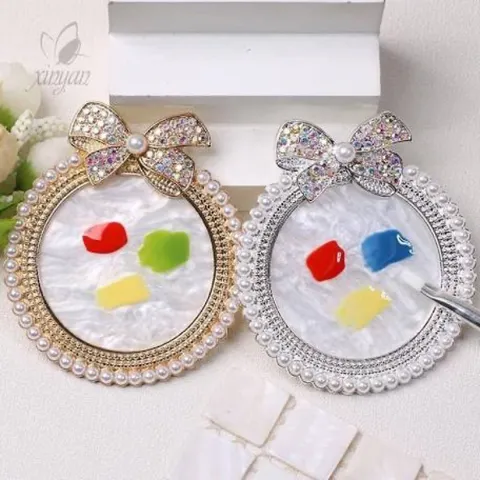 Khay tròn viền ngọc chụp hình pha sơn đa năng siêu đẹp