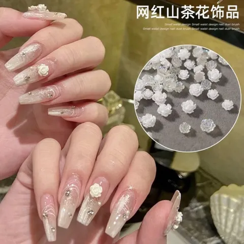 Charm hoa hồng khay tròn mix đủ mẫu đính trang trí móng nailbox tiệc tùng siêu đẹp Hot