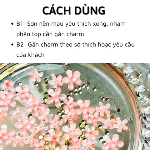 Set charm hoa nhí đính móng design vô số mẫu nail đẹp đủ màu set 100v