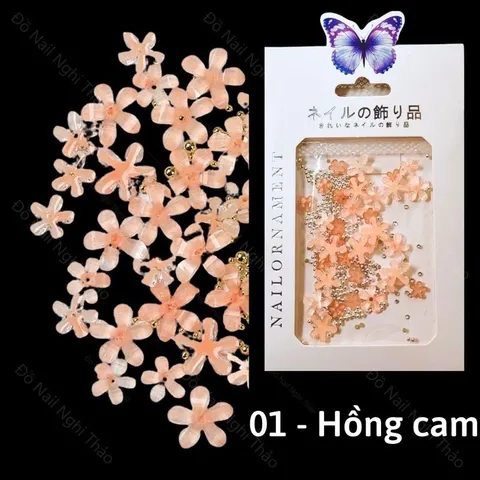 Set charm hoa nhí đính móng design vô số mẫu nail đẹp đủ màu set 100v