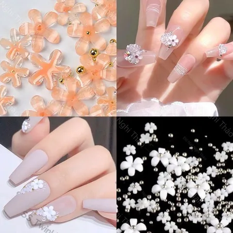 Set charm hoa nhí đính móng design vô số mẫu nail đẹp đủ màu set 100v