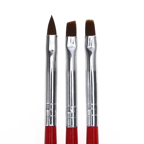 Set 3 cây cọ cọ bản vẽ móng cao cấp lông mướt chuyên dụng ngành nail