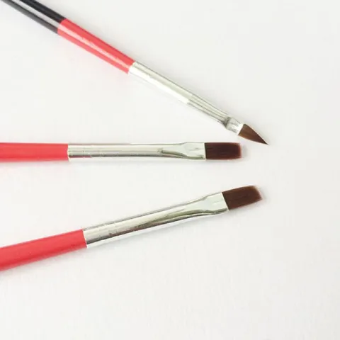 Set 3 cây cọ cọ bản vẽ móng cao cấp lông mướt chuyên dụng ngành nail