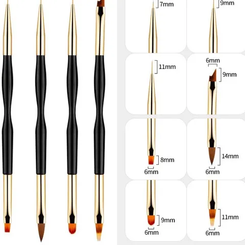 Set cọ 2 đầu vẽ nail , đắp gel , chải sơn gel siêu tiện lợi lông xịn đẹp vẽ chuẩn từng milimet