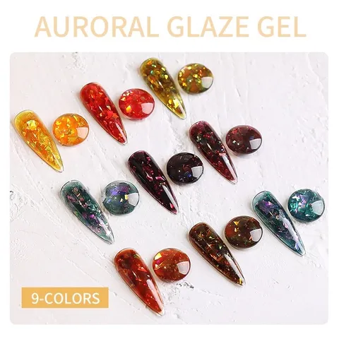 Set gel nhũ xà cừ hổ phách siêu đẹp lẻ màu chuẩn xịn